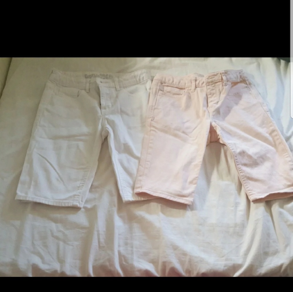 2 Girl's Gap Bermuda white and pink Size 12